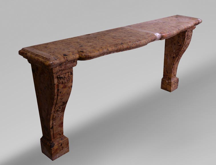 Important Napoleon III antique console in Aleppo breach marble Important Napoleon III antique console in Aleppo breach marble-1