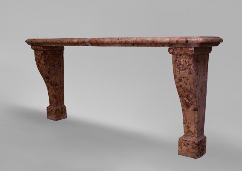 Important Napoleon III antique console in Aleppo breach marble Important Napoleon III antique console in Aleppo breach marble-2