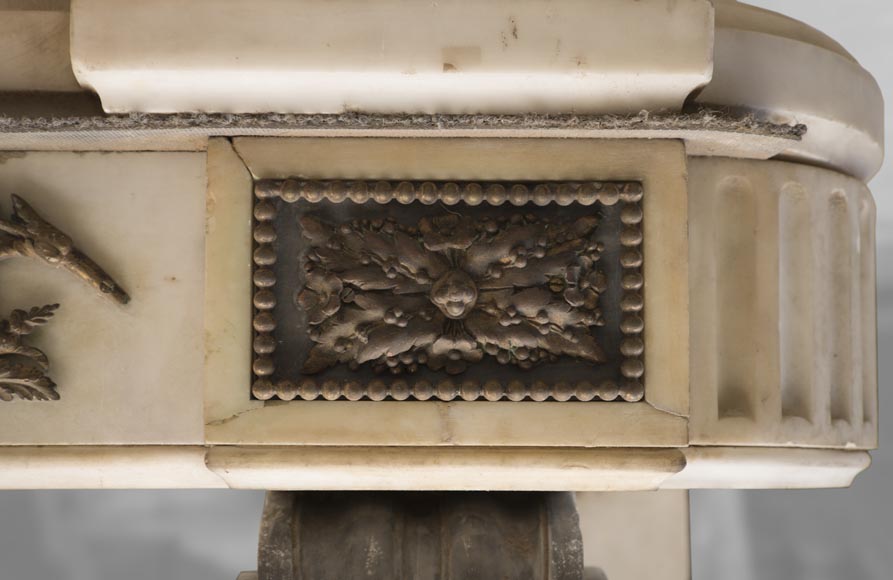 Napoleon III console in statuary and Turquin Blue marbles with bronze decorations Napoleon III console in statuary and Turquin Blue marbles with bronze decorations-2