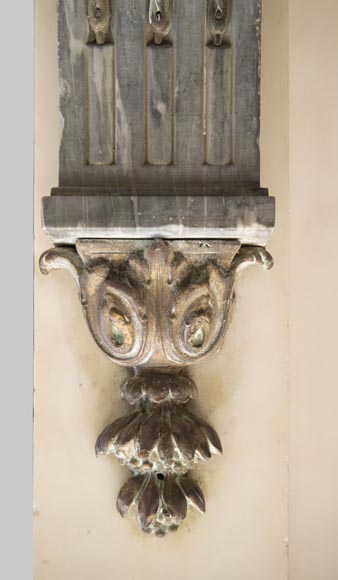 Napoleon III console in statuary and Turquin Blue marbles with bronze decorations Napoleon III console in statuary and Turquin Blue marbles with bronze decorations-5