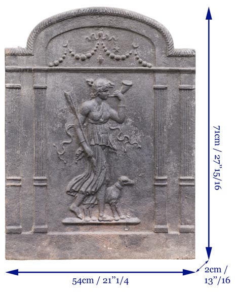 Modern fireback with Diana the Huntress Modern fireback with Diana the Huntress-7