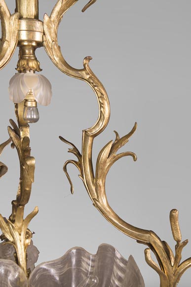 Antique chandelier in the Regency style with shells Antique chandelier in the Regency style with shells-2