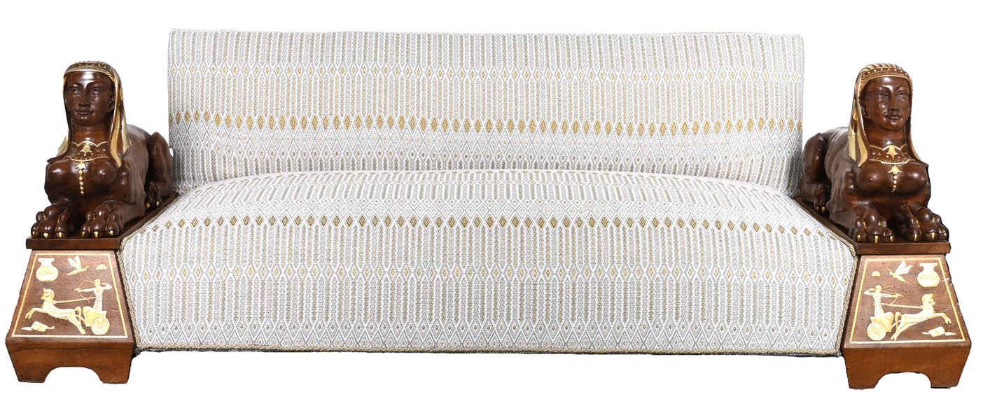 Louis MALARD, Unique “Ramses-Style” Bedroom in Walnut With Gold Leaf Embellishment, 1889 World’s Fair Louis MALARD, Unique “Ramses-Style” Bedroom in Walnut With Gold Leaf Embellishment, 1889 World’s Fair-19