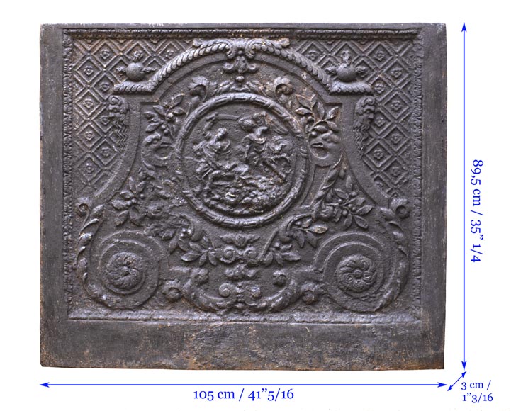 An antique fireback representing the Sacrifice of Isaac An antique fireback representing the Sacrifice of Isaac-7