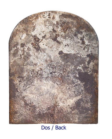 Antique fireback with coat of arms and flag-bearing lions Antique fireback with coat of arms and flag-bearing lions-8