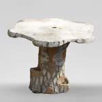 Rocaille style garden table made out of cement