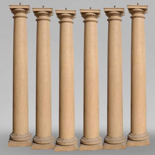 Batch of six antic Doric columns