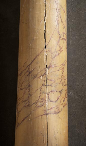 Set of wooden columns painted in imitation marble Set of wooden columns painted in imitation marble-5