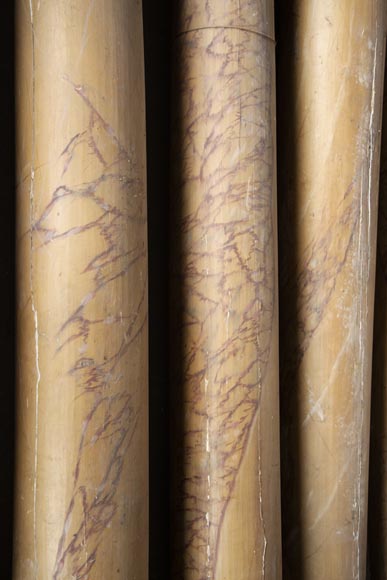 Set of wooden columns painted in imitation marble Set of wooden columns painted in imitation marble-6