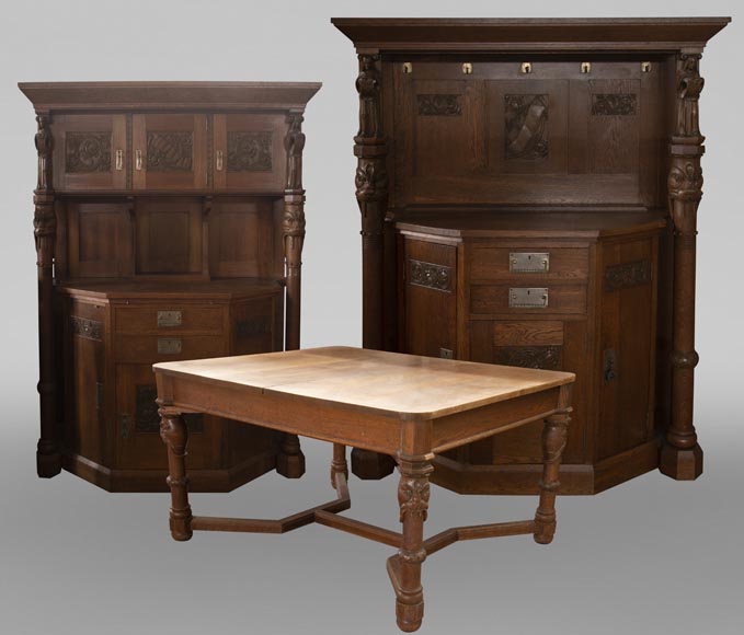 Viking style dining room in oak Viking style dining room in oak-0