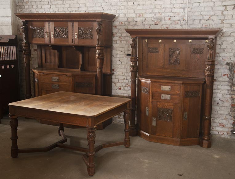 Viking style dining room in oak Viking style dining room in oak-1