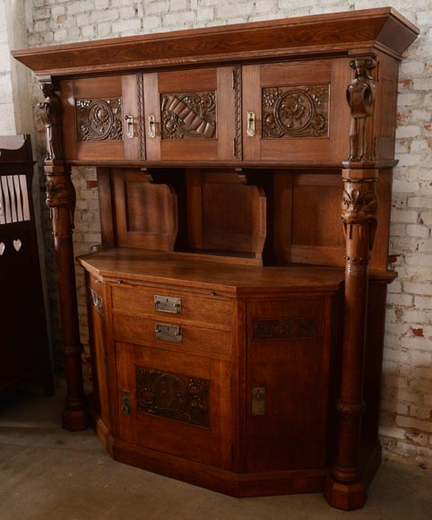 Viking style dining room in oak Viking style dining room in oak-8