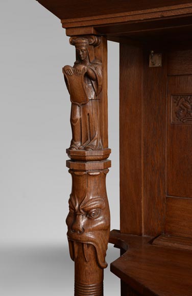 Oak dining room, decoration inspired by Nordic mythology Oak dining room, decoration inspired by Nordic mythology-9