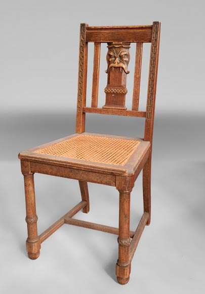 Oak dining room, decoration inspired by Nordic mythology Oak dining room, decoration inspired by Nordic mythology-13