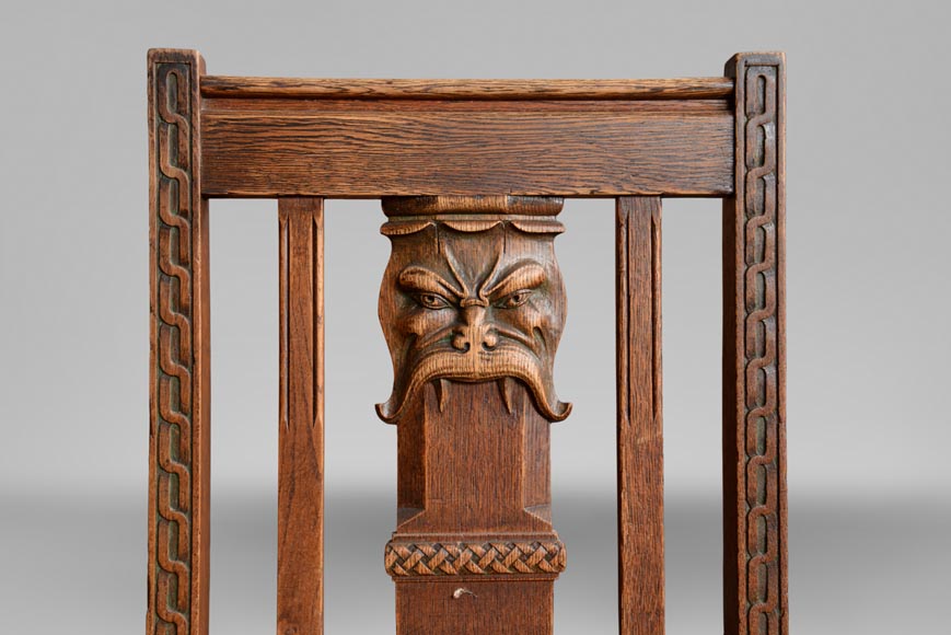 Oak dining room, decoration inspired by Nordic mythology Oak dining room, decoration inspired by Nordic mythology-14