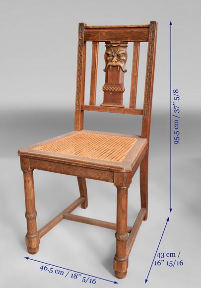 Oak dining room, decoration inspired by Nordic mythology Oak dining room, decoration inspired by Nordic mythology-20