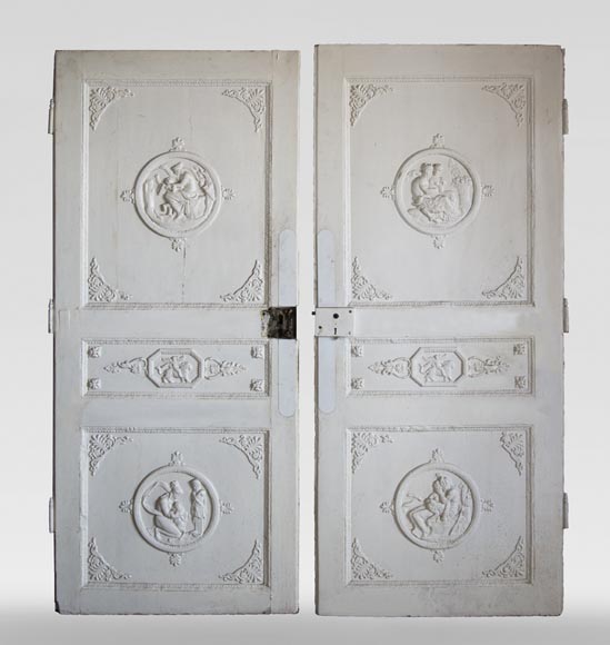 Pair of simple Empire style doors-0