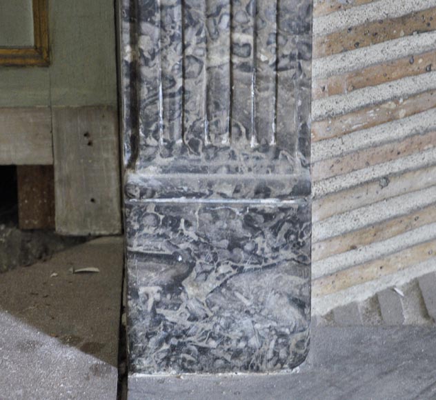 Louis XVI style paneled room comprising a Louis XVI period mantel and its trumeau Louis XVI style paneled room comprising a Louis XVI period mantel and its trumeau-17