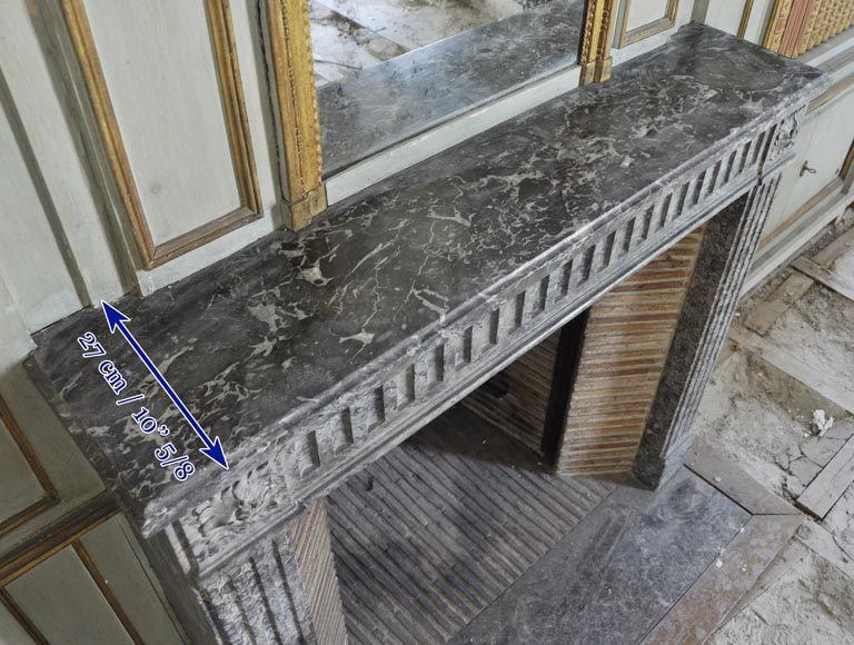 Louis XVI style paneled room comprising a Louis XVI period mantel and its trumeau Louis XVI style paneled room comprising a Louis XVI period mantel and its trumeau-22