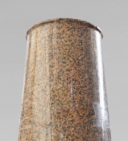 Pair of antique granite columns Pair of antique granite columns-2