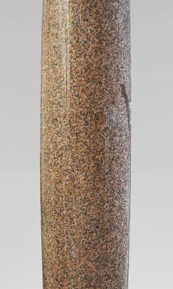 Pair of antique granite columns Pair of antique granite columns-3