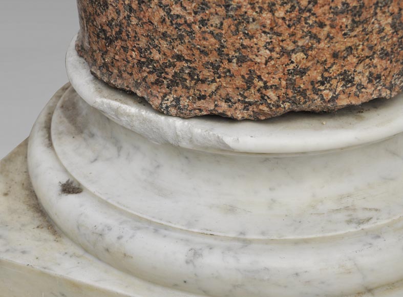 Pair of antique granite columns Pair of antique granite columns-9