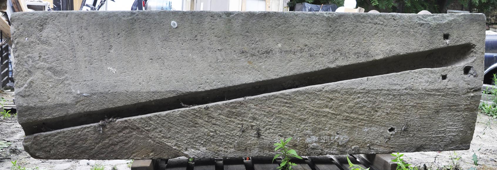 Antique stone garden bench Antique stone garden bench-8