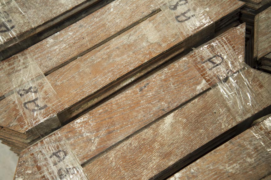 Lot of 11 m2 of Point de Hongrie oak parquet flooring Lot of 11 m2 of Point de Hongrie oak parquet flooring-2