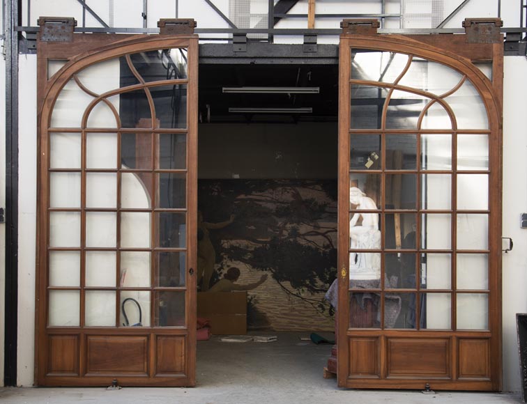 Large walnut sliding door Large walnut sliding door-6