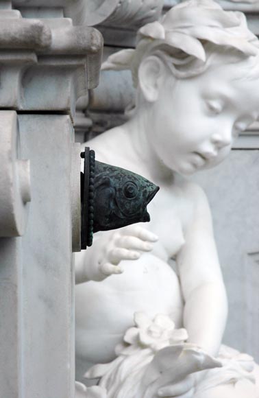 Monumental Garden Fountain in Carrara marble and Statuary marble attributed to Rudolf Weyr, Vienna, late 19th century Monumental Garden Fountain in Carrara marble and Statuary marble attributed to Rudolf Weyr, Vienna, late 19th century-5