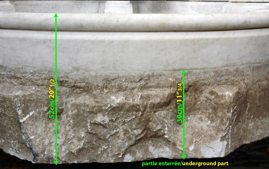 Monumental Garden Fountain in Carrara marble and Statuary marble attributed to Rudolf Weyr, Vienna, late 19th century Monumental Garden Fountain in Carrara marble and Statuary marble attributed to Rudolf Weyr, Vienna, late 19th century-15