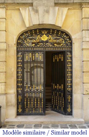 Set of four modern cast iron double doors in the style of 18th century gates Set of four modern cast iron double doors in the style of 18th century gates-12