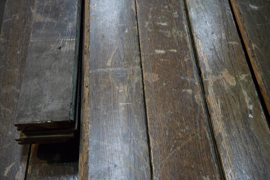 Lot of about 28 m2 of linear oak parquet flooring Lot of about 28 m2 of linear oak parquet flooring-4