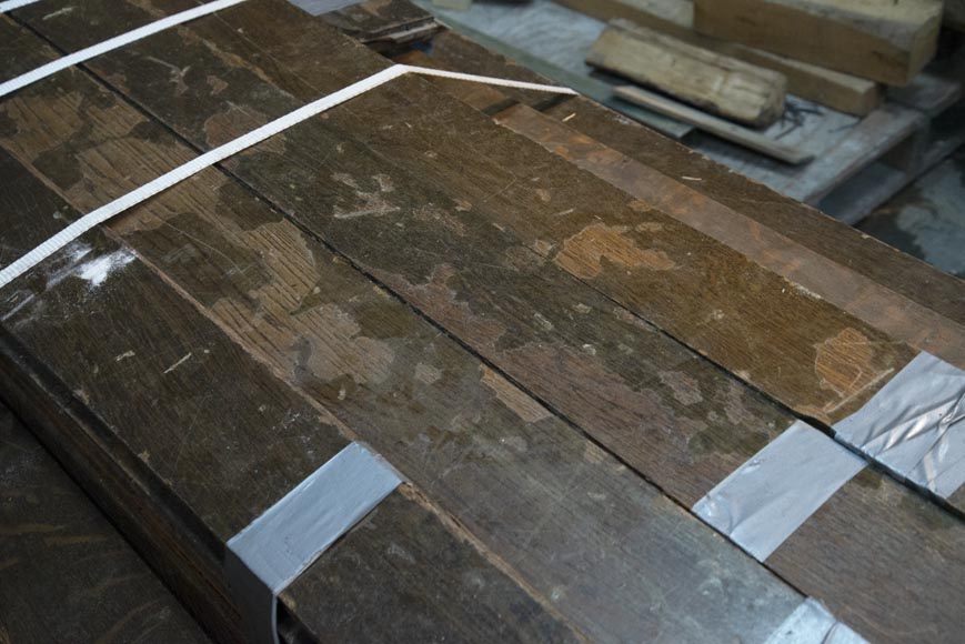 Lot of about 28 m2 of linear oak parquet flooring Lot of about 28 m2 of linear oak parquet flooring-6