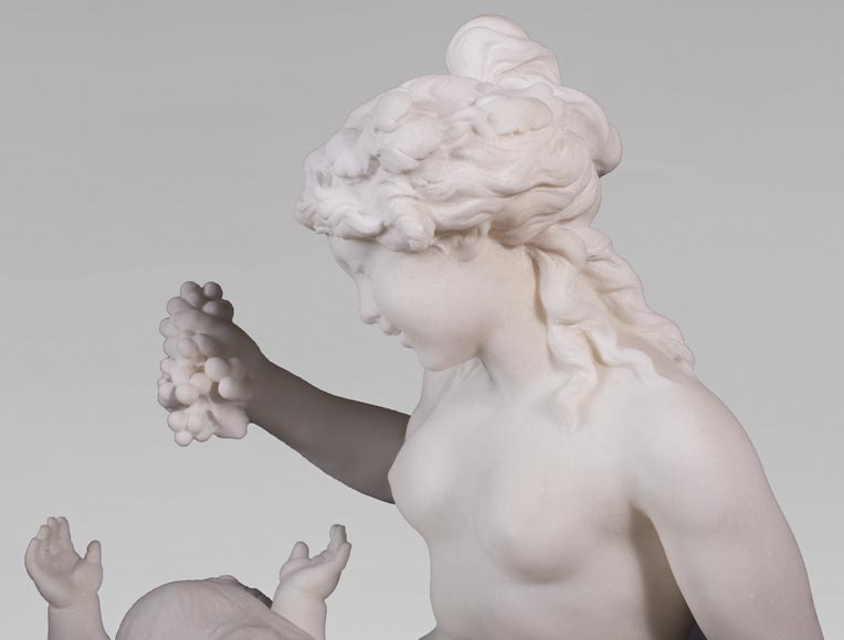 CLODION ( from) - Faunesse et Amour in marble CLODION ( from) - Faunesse et Amour in marble-4