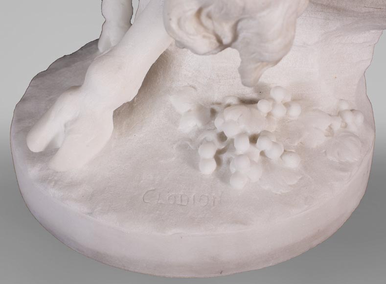 CLODION ( from) - Faunesse et Amour in marble CLODION ( from) - Faunesse et Amour in marble-8