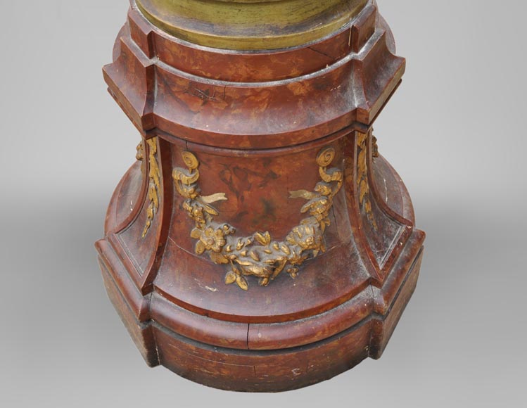 Woman with amphora, cast iron statue with bronze patina by the Durenne foundry, 19th century Woman with amphora, cast iron statue with bronze patina by the Durenne foundry, 19th century-7