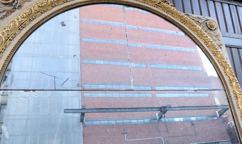 Important Louis XVI style overmantel pierglass decorated with knotted ribbons and flowers Important Louis XVI style overmantel pierglass decorated with knotted ribbons and flowers-7