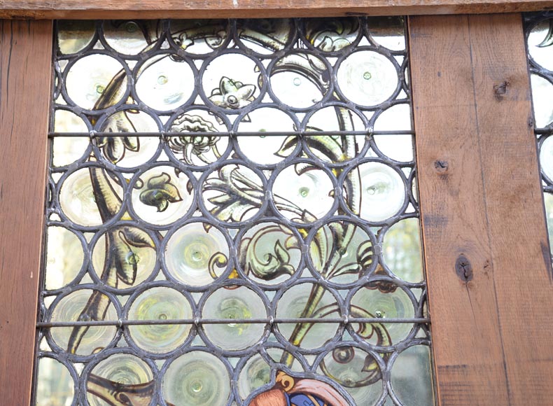 Neo-Renaissance style stained glass with characters Neo-Renaissance style stained glass with characters-3