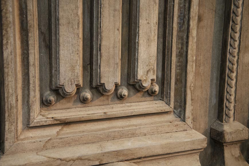 Pair of Napoleon III style oak doors Pair of Napoleon III style oak doors-5