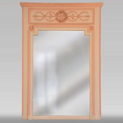 Antique Louis XVI style trumeau, decorated with laurel wreaths