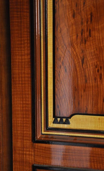 Pair of late 20th century Art Deco style wood trompe l'oeil doors  Pair of late 20th century Art Deco style wood trompe l'oeil doors -6