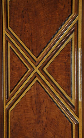 Pair of late 20th century Art Deco style wood trompe l'oeil doors  Pair of late 20th century Art Deco style wood trompe l'oeil doors -10