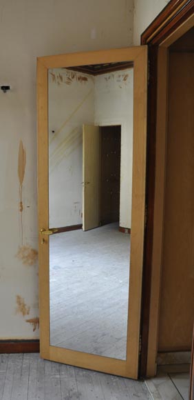 Pair of late 20th century Art Deco style wood trompe l'oeil doors  Pair of late 20th century Art Deco style wood trompe l'oeil doors -11