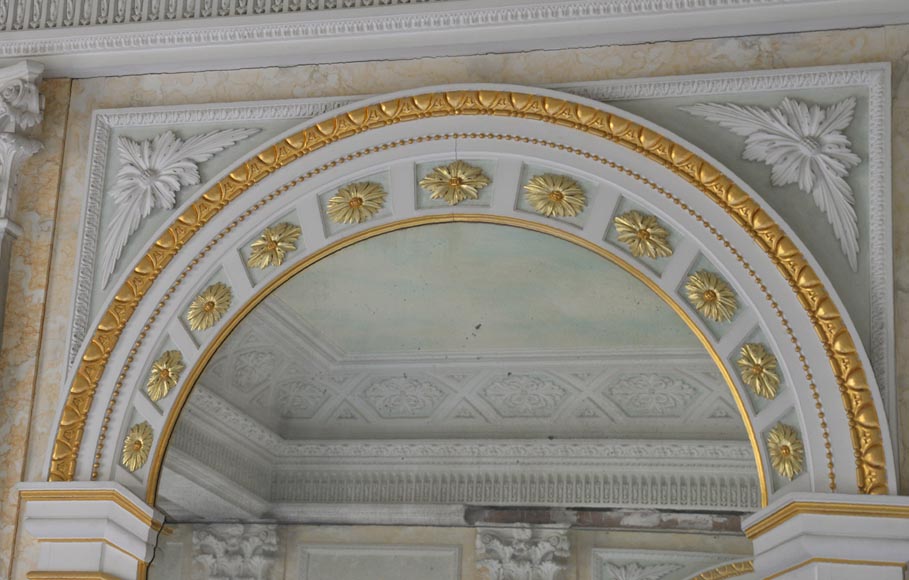 Beautiful Louis XVI style paneled room with architectural decoration inspired by the antique, late twentieth century Beautiful Louis XVI style paneled room with architectural decoration inspired by the antique, late twentieth century-5