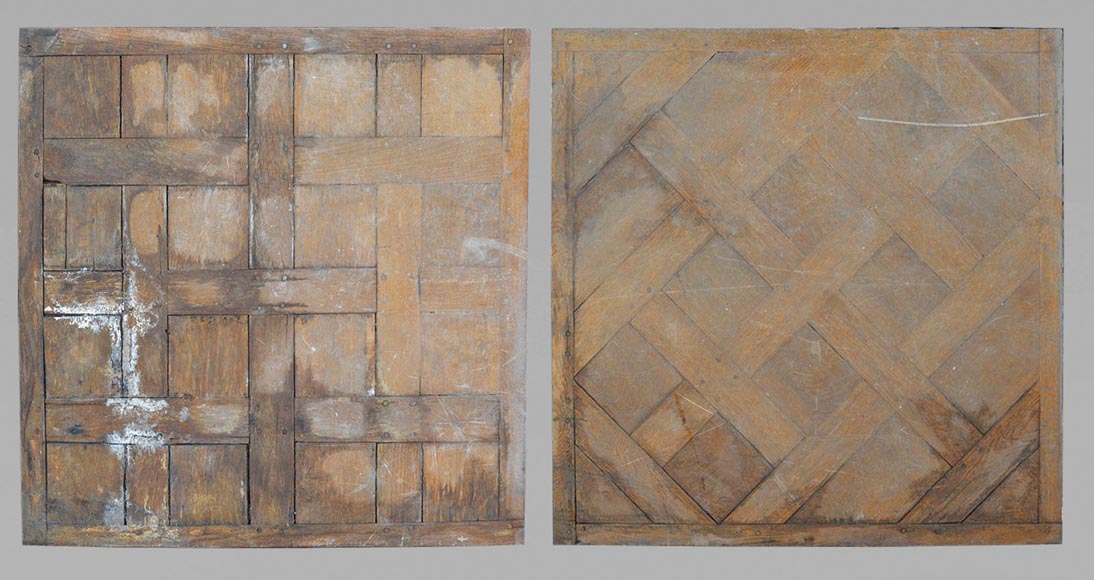 Lot of Versailles parquet flooring and Chantilly oak parquet flooring from the 18th century Lot of Versailles parquet flooring and Chantilly oak parquet flooring from the 18th century-0