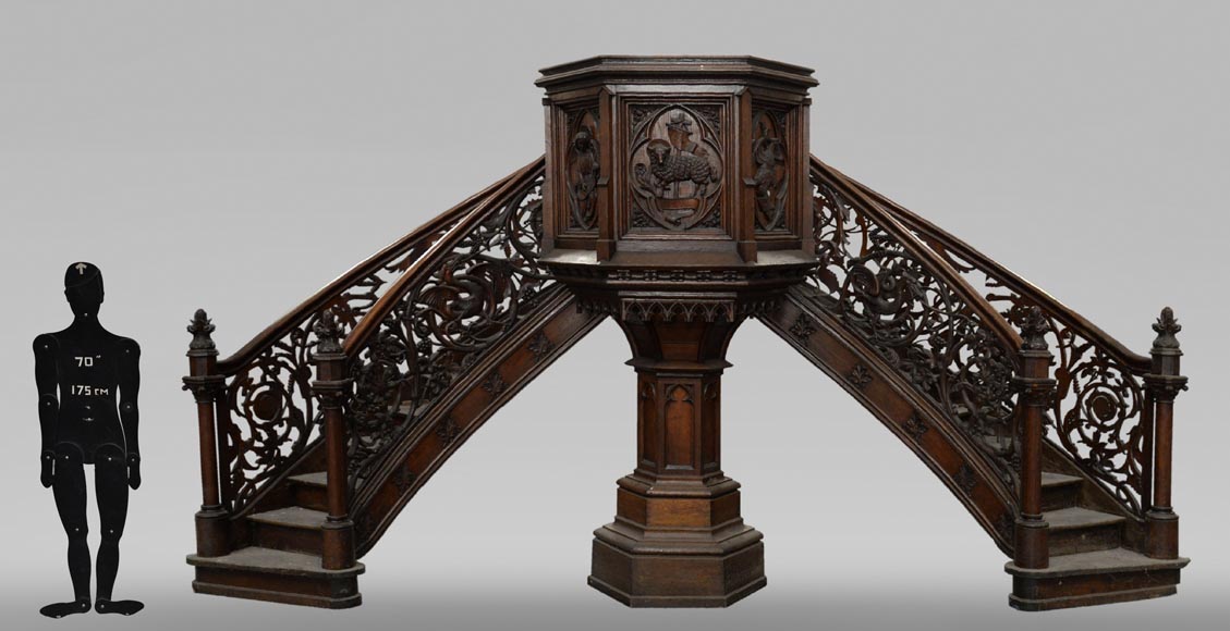 Oak preaching pulpit Oak preaching pulpit-0