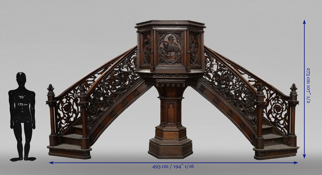 Oak preaching pulpit Oak preaching pulpit-12