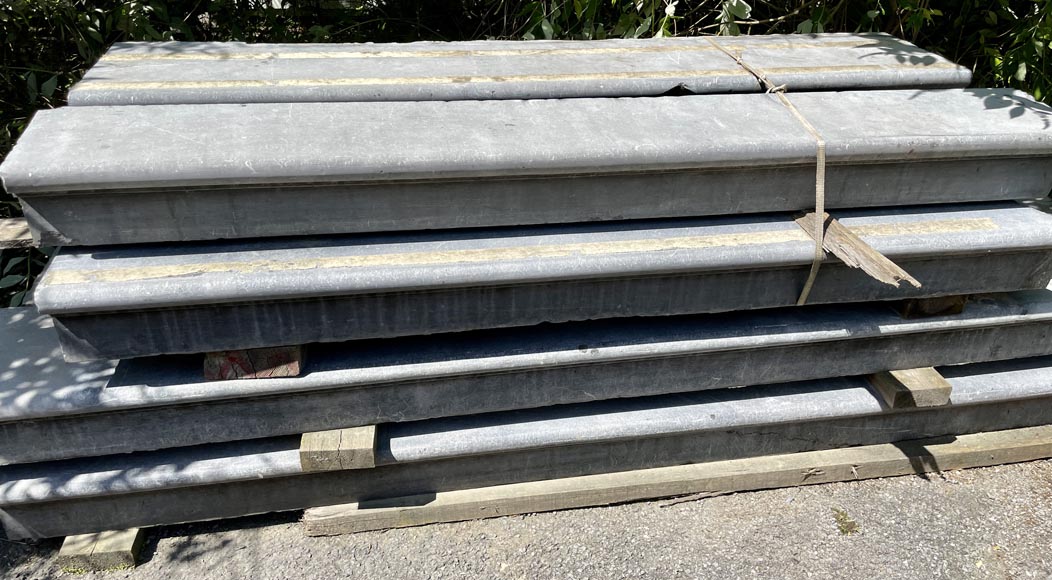 Set of steps in fine black marble Set of steps in fine black marble-6