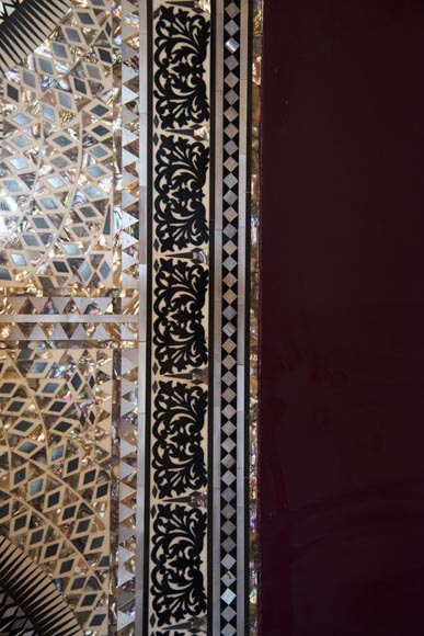 Pair of lacquered sliding double doors with mother-of-pearl decor Pair of lacquered sliding double doors with mother-of-pearl decor-4